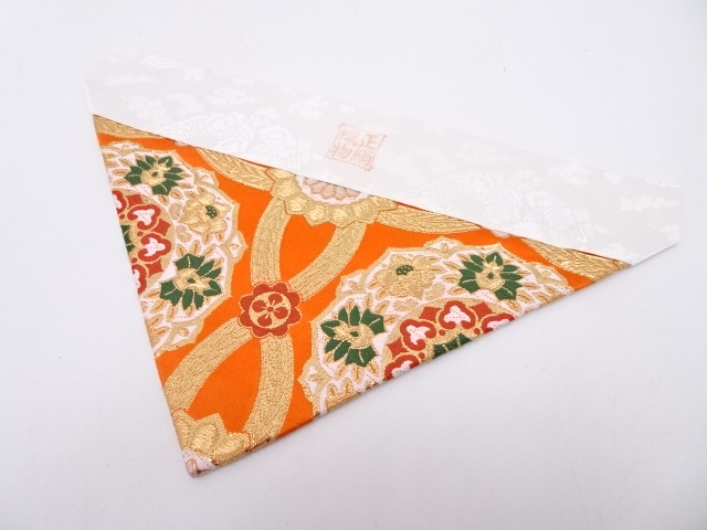 K100　未使用品　本金金襴打敷